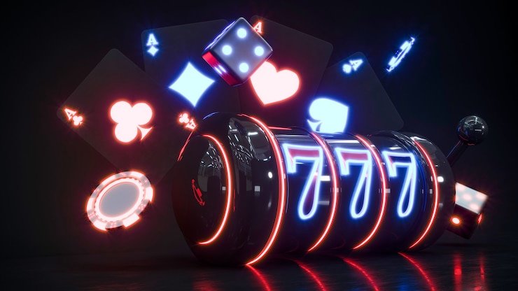 Meja kartu Teen Patti bernuansa merah